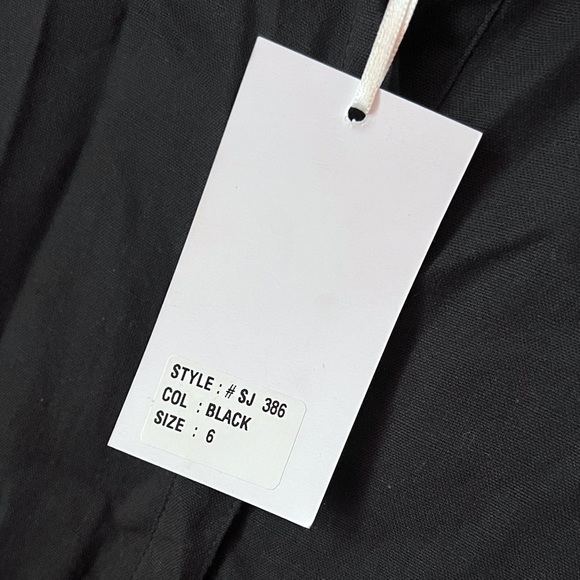 NWT 🖤 Esmee Exclusive (via ASOS) oversized mini shirt dress in black. SIZE 2 - Picture 10 of 11